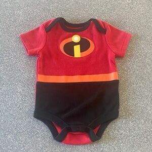 Disney Red & Black Incredibles Baby Onesie 0-3 months